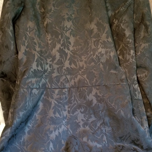 George women's plus brocade black long jacket - Picture 5 of 5
